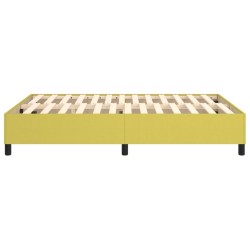 Cadre de lit sans matelas vert 140x190 cm tissu 