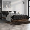 Cadre de lit sans matelas chêne fumé 120x190 cm bois ingénierie 