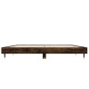 Cadre de lit sans matelas chêne fumé 120x190 cm bois ingénierie 