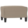 Canapé 3 places avec repose-pieds Taupe 180 cm Tissu microfibre 