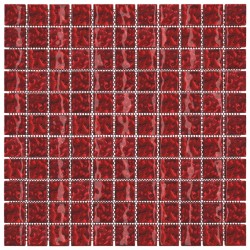 Carreaux mosaïque 11 pcs Rouge 30x30 cm Verre 