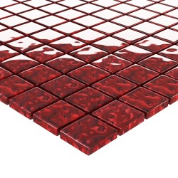 Carreaux mosaïque 11 pcs Rouge 30x30 cm Verre 