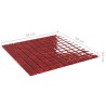 Carreaux mosaïque 11 pcs Rouge 30x30 cm Verre 