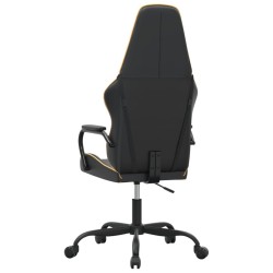 Chaise de jeu de massage doré et noir similicuir 