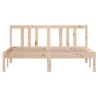 Cadre de lit sans matelas bois massif 135x190 cm 