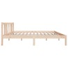 Cadre de lit sans matelas bois massif 135x190 cm 
