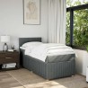 Sommier à lattes de lit avec matelas Gris foncé 80x200 cm Tissu 