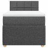 Sommier à lattes de lit avec matelas Gris foncé 80x200 cm Tissu 