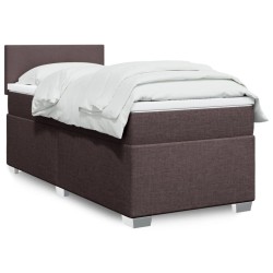 Sommier à lattes de lit avec matelas Marron foncé 90x200 cm 
