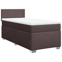 Sommier à lattes de lit avec matelas Marron foncé 90x200 cm 