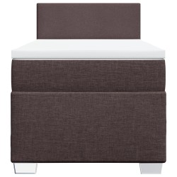 Sommier à lattes de lit avec matelas Marron foncé 90x200 cm 