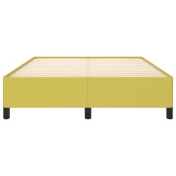 Cadre de lit sans matelas vert 140x190 cm tissu 