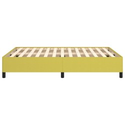 Cadre de lit sans matelas vert 140x190 cm tissu 