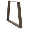 Pieds de table à manger en forme de V, 2 pièces, acier naturel, 70 x (72-73,3) cm 