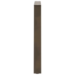 Pieds de table à manger en forme de V, 2 pièces, acier naturel, 70 x (72-73,3) cm 