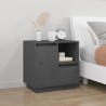 Tables de chevet 2 pcs Gris 50x34x50 cm Bois de pin massif 