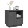 Tables de chevet 2 pcs Gris 50x34x50 cm Bois de pin massif 