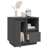 Tables de chevet 2 pcs Gris 50x34x50 cm Bois de pin massif 