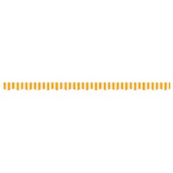 Tissu de remplacement de cantonnière d’auvent jaune blanc 4 m 