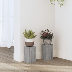Supports pour plantes 2 pcs sonoma gris bois d'ingénierie 