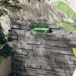 Déversoir pour cascade avec LED RVB Acrylique 30 cm 