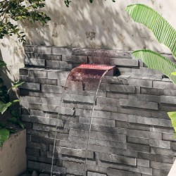 Déversoir pour cascade avec LED RVB Acrylique 30 cm 