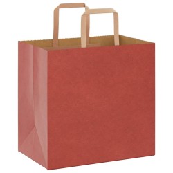 Sacs en papier 250 pcs avec poignées rouge 26x17x25 cm 