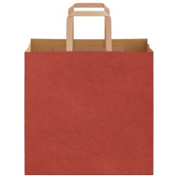 Sacs en papier 250 pcs avec poignées rouge 26x17x25 cm 