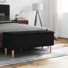 Banc de rangement noir 102x42x46 cm bois d'ingénierie 