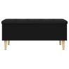Banc de rangement noir 102x42x46 cm bois d'ingénierie 