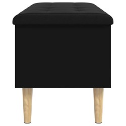 Banc de rangement noir 102x42x46 cm bois d'ingénierie 