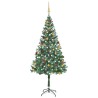 Arbre de Noël artificiel pré-éclairé/boules pommes de pin 180cm 