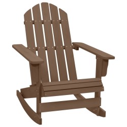 Chaise à bascule de jardin Bois Marron 