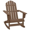 Chaise à bascule de jardin Bois Marron 