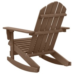 Chaise à bascule de jardin Bois Marron 