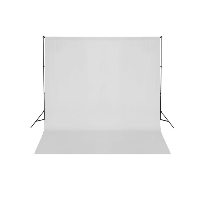 Système de support de toile de fond 600 x 300 cm Blanc 