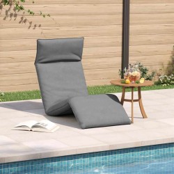 Chaise longue pliante gris 175x54x8,5 cm tissu oxford 