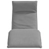 Chaise longue pliante gris 175x54x8,5 cm tissu oxford 