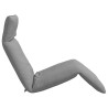 Chaise longue pliante gris 175x54x8,5 cm tissu oxford 