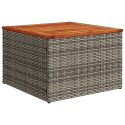 Salon de jardin 5 pcs avec coussins gris résine tressée 