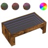 Table basse avec LED infini chêne fumé 90x50x30 cm 
