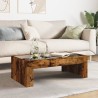 Table basse avec LED infini chêne fumé 90x50x30 cm 