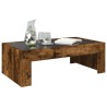 Table basse avec LED infini chêne fumé 90x50x30 cm 