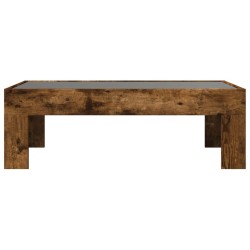 Table basse avec LED infini chêne fumé 90x50x30 cm 