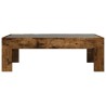 Table basse avec LED infini chêne fumé 90x50x30 cm 