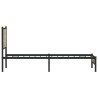 Cadre de lit en métal sans matelas chêne sonoma 107x203 cm 