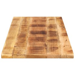 Dessus de table rectangulaire bois massif de manguier brut 