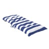 Coussins de chaise à dossier bas lot de 6 rayures bleu/blanc 
