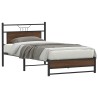 Cadre de lit sans matelas chêne marron 107x203 cm 