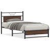 Cadre de lit sans matelas chêne marron 107x203 cm 